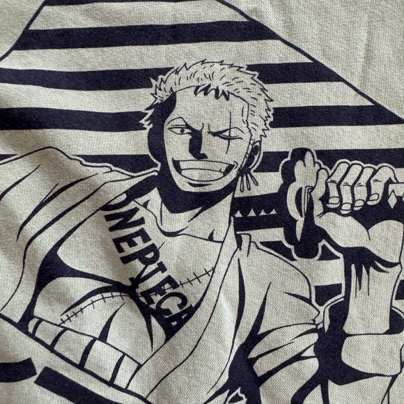 One Piece Green Graphic Pullover Hoodie Crunchyroll Size L - Picture 6 of 9